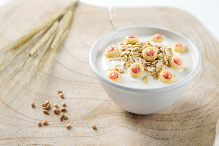 Quark mit Weizen und Coextrudierten Produkten